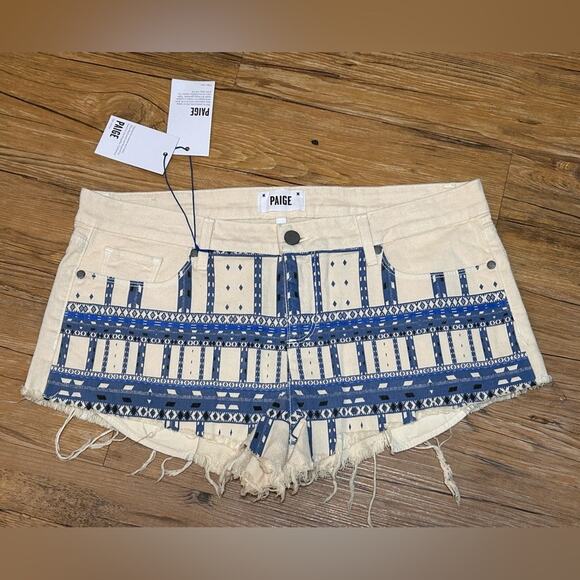 Nwt- Paige Denim -Echo Park Cutoff Shorts-SZ 31 - Picture 2 of 6